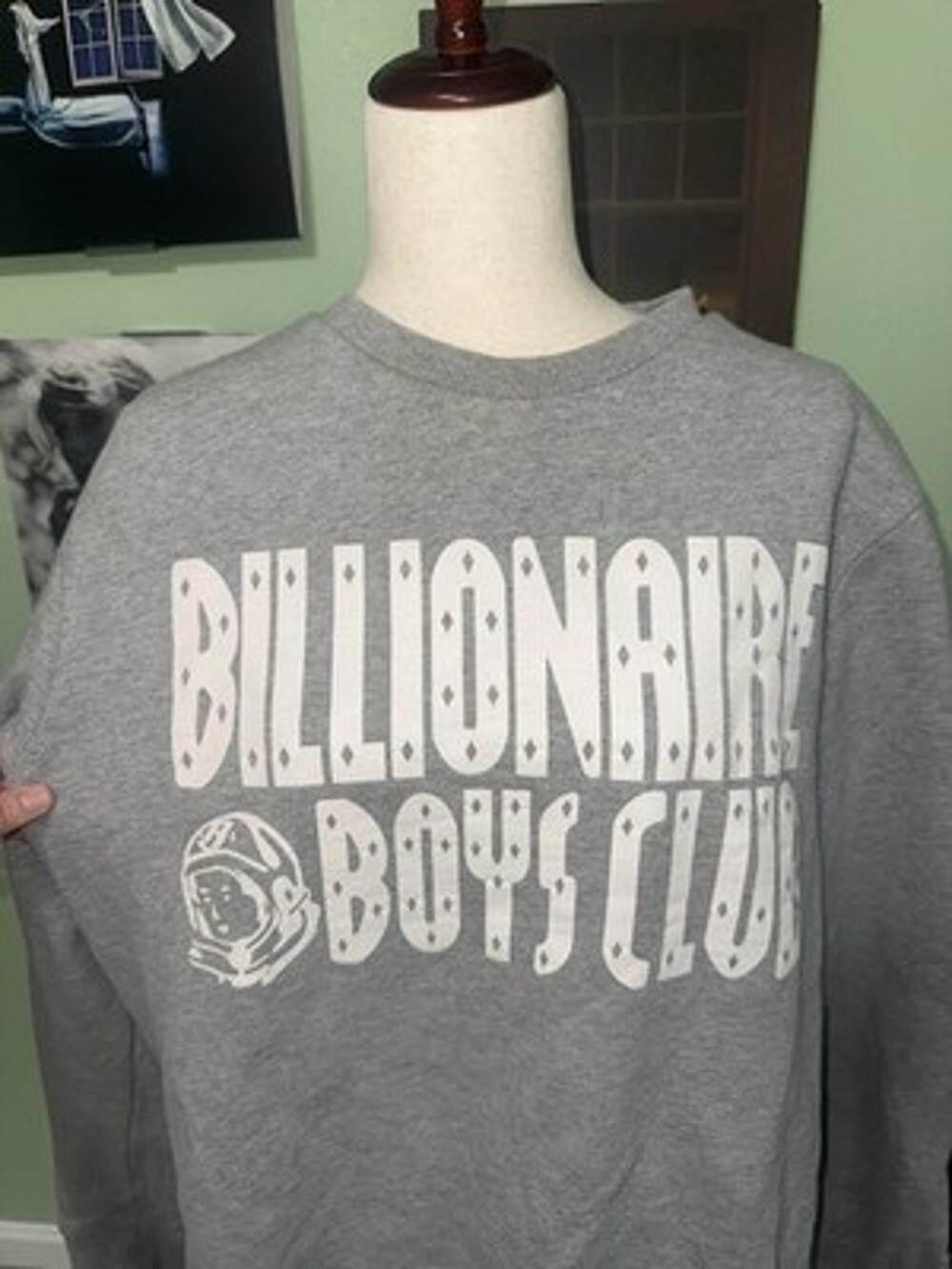 Billionaire Boys Club BBC Diamond & Dollar Astronaut Sweatshirt XL Gray READ